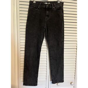 OLD‎ NAVY Girl's Size 14 Jeans Karate Slim Taper Black Stretch Adjustable Waist